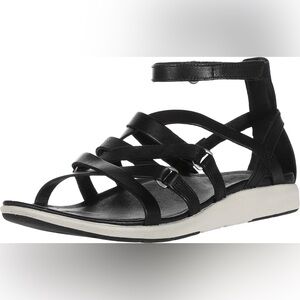 Merrell Kalari Shaw Mid Strappy Leather Gladiator Sandals Black 9